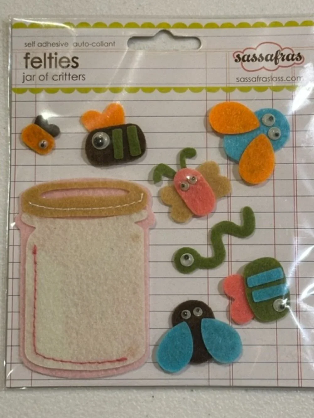 NEW Sassafras Felties Self-Adhesive Stickers 